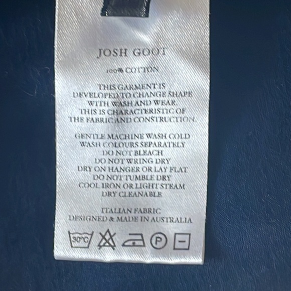 Josh Goot navy blue Button down long sleeve shirt size M - Picture 5 of 8